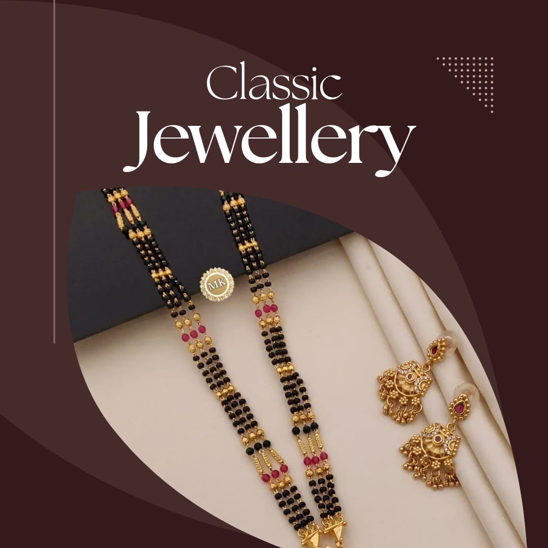 Premium Gold Plated Mangalsutra with Earrings for Women