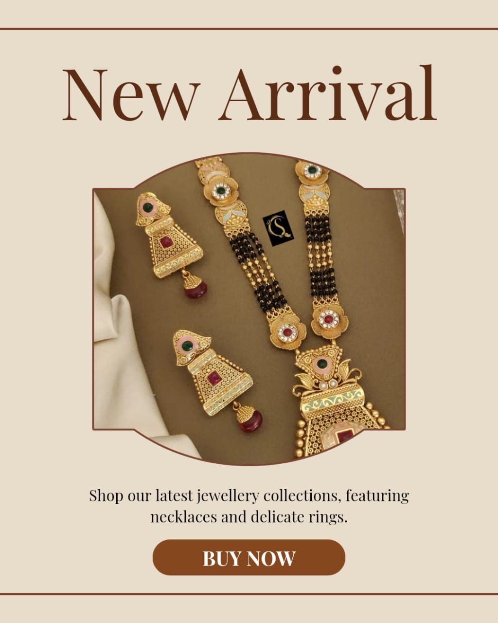 Premium Gold Plated Mangalsutra with Earrings for Women
