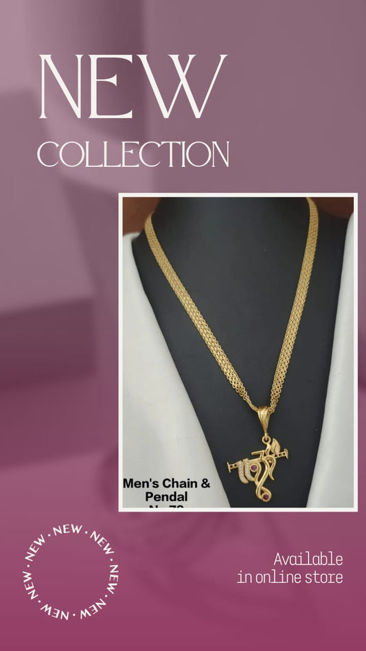 Premium Gold Plated Pendant Chain Set for Women