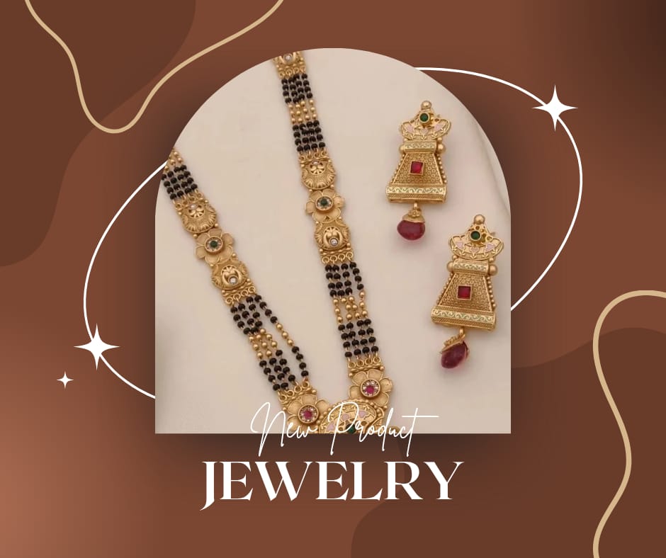 Premium Gold Plated Mangalsutra with Earrings for Women
