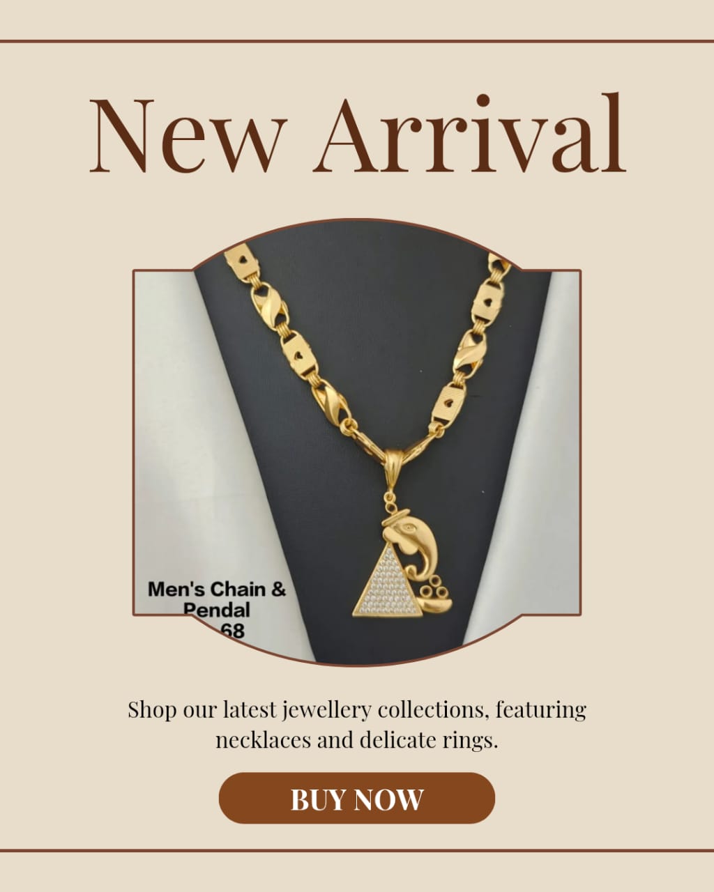 Premium Gold Plated Pendant Chain Set for Women