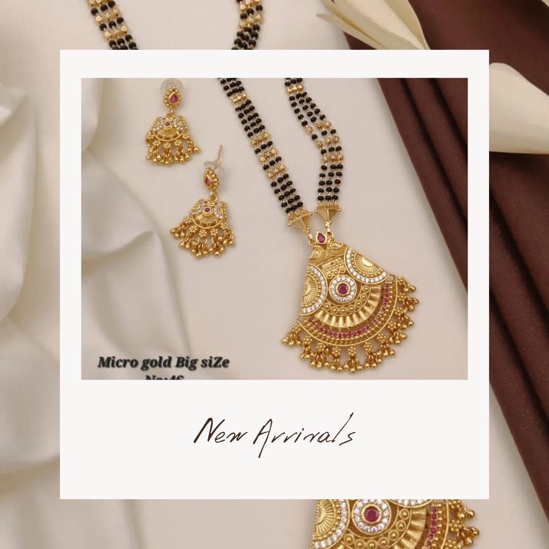 Premium Gold Plated Mangalsutra with Earrings for Women