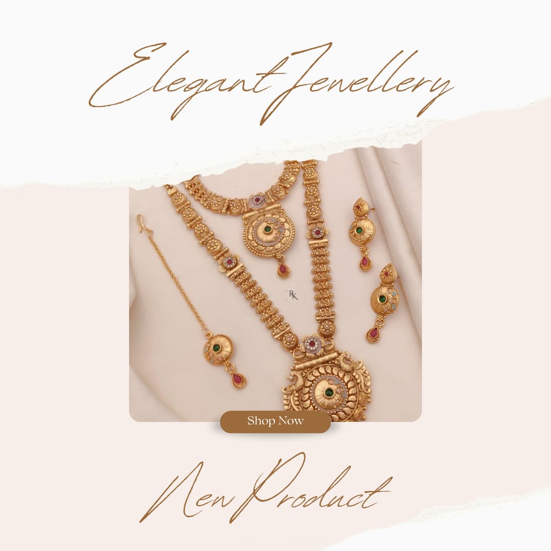 Premium Gold Plated Rajwadi Necklace Combo Set with Long Necklace,  Short Necklace, Earrings & Maang Tika for Women