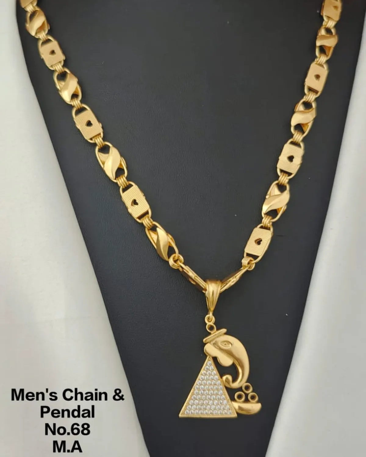 Premium Gold Plated Pendant Chain Set for Women
