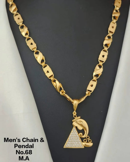 Premium Gold Plated Pendant Chain Set for Women