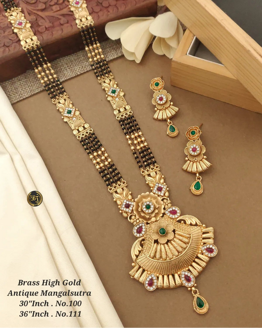 Premium Gold Plated Mangalsutra with Earrings for Women