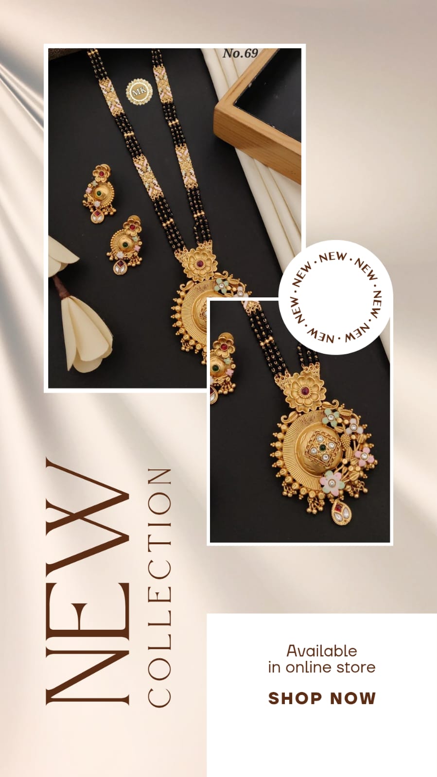 Premium Gold Plated Mangalsutra with Earrings for Women