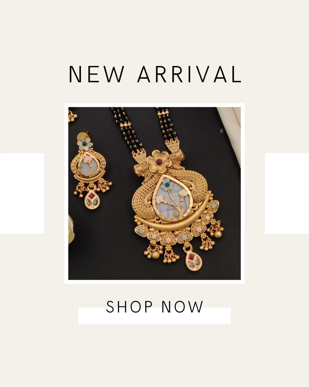 Premium Gold Plated Mangalsutra with Earrings for Women
