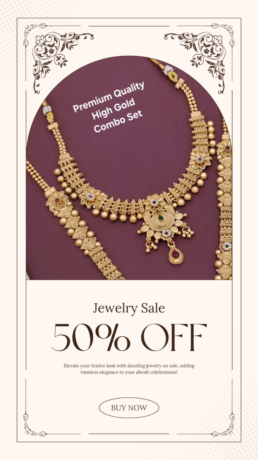 Premium Gold Plated Rajwadi Necklace Combo Set  with Long Necklace, Short Necklace, Earrings & Maang Tika for Women