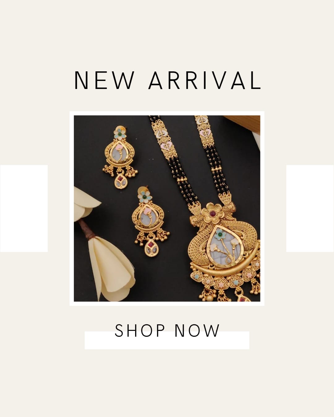 Premium Gold Plated Mangalsutra with Earrings for Women