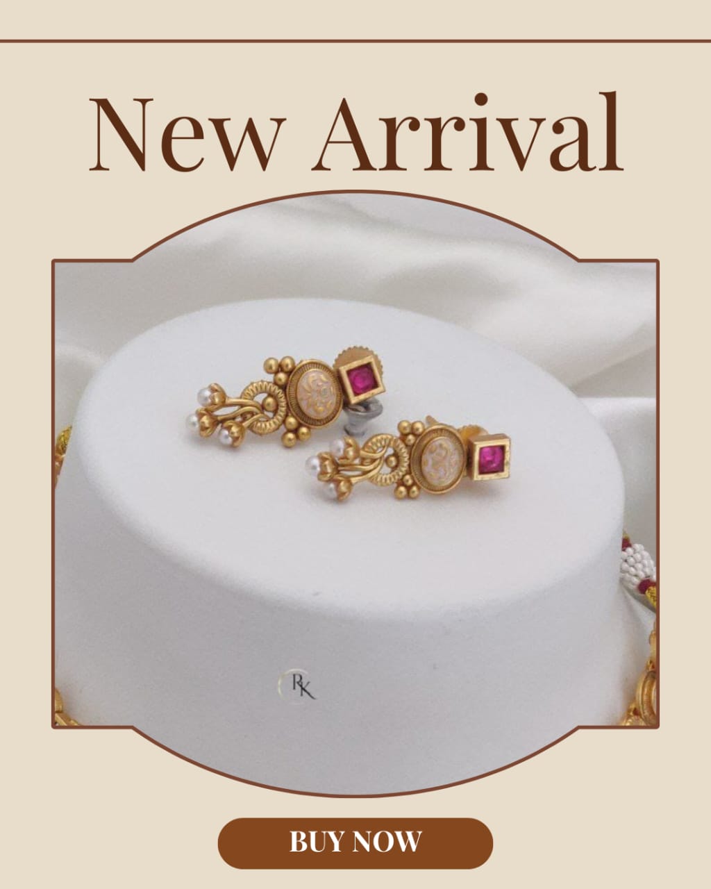 Premium Gold Plated Necklace Set with Earrings for Women